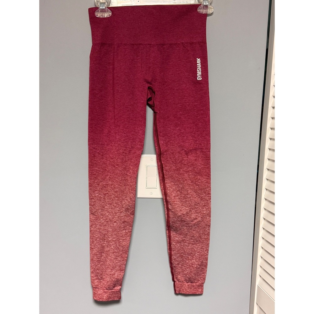 Gymshark Adapt Ombre Seamless Leggings Beet Red Burgundy GLLG4120 Small